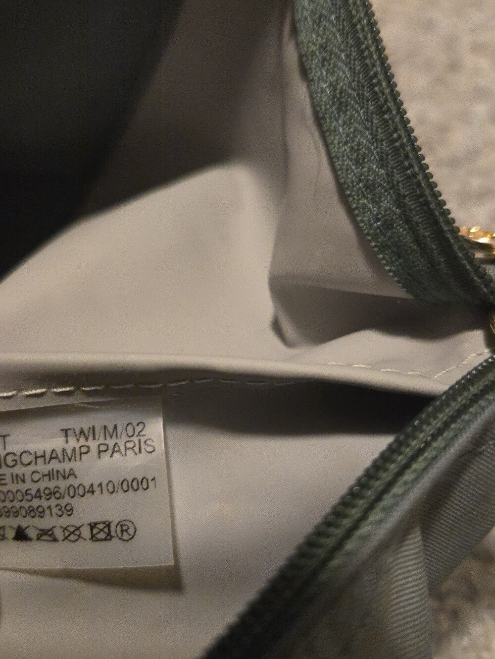 Longchamp Le Pliage Large Tote Bag Grey Blue Nylon Shoulder Shopping Travel L - Picture 14 of 15